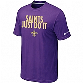 New Orleans Saints Just Do It Purple T-Shirt,baseball caps,new era cap wholesale,wholesale hats