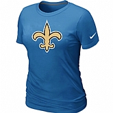 New Orleans Saints L.blue Women's Logo T-Shirt,baseball caps,new era cap wholesale,wholesale hats