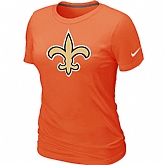 New Orleans Saints Orange Women's Logo T-Shirt,baseball caps,new era cap wholesale,wholesale hats