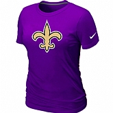 New Orleans Saints Purple Women's Logo T-Shirt,baseball caps,new era cap wholesale,wholesale hats