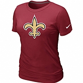 New Orleans Saints Red Women's Logo T-Shirt,baseball caps,new era cap wholesale,wholesale hats