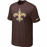 New Orleans Saints Sideline Legend Authentic Logo T-Shirt Brown,baseball caps,new era cap wholesale,wholesale hats