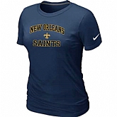New Orleans Saints Women's Heart & Soul D.Blue T-Shirt,baseball caps,new era cap wholesale,wholesale hats