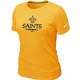 New Orleans Saints Yellow Women's Critical Victory T-Shirt,baseball caps,new era cap wholesale,wholesale hats