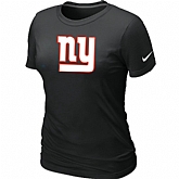 New York Giants Black Women's Logo T-Shirt,baseball caps,new era cap wholesale,wholesale hats