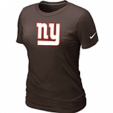 New York Giants Brown Women's Logo T-Shirt,baseball caps,new era cap wholesale,wholesale hats