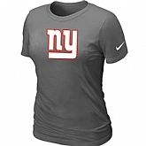 New York Giants D.Grey Women's Logo T-Shirt,baseball caps,new era cap wholesale,wholesale hats