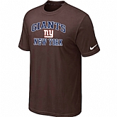 New York Giants Heart & Soul Brown T-Shirt,baseball caps,new era cap wholesale,wholesale hats
