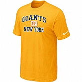 New York Giants Heart & Soul Yellow T-Shirt,baseball caps,new era cap wholesale,wholesale hats