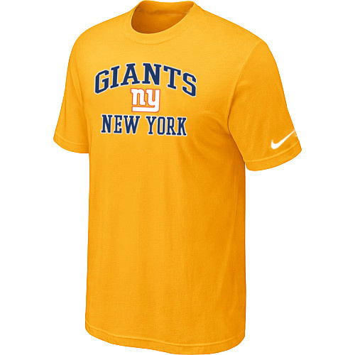 New York Giants Heart & Soul Yellow T-Shirt