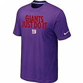 New York Giants Just Do It Purple T-Shirt,baseball caps,new era cap wholesale,wholesale hats