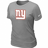 New York Giants L.Grey Women's Logo T-Shirt,baseball caps,new era cap wholesale,wholesale hats