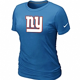 New York Giants L.blue Women's Logo T-Shirt,baseball caps,new era cap wholesale,wholesale hats