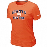 New York Giants Women's Heart & Soul Orange T-Shirt,baseball caps,new era cap wholesale,wholesale hats