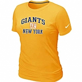 New York Giants Women's Heart & Soul Yellow T-Shirt,baseball caps,new era cap wholesale,wholesale hats