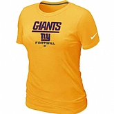 New York Giants Yellow Women's Critical Victory T-Shirt,baseball caps,new era cap wholesale,wholesale hats