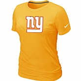 New York Giants Yellow Women's Logo T-Shirt,baseball caps,new era cap wholesale,wholesale hats