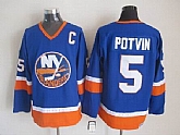 New York Islanders #5 Potvin CCM Throwback Blue Jerseys,baseball caps,new era cap wholesale,wholesale hats