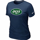 New York Jets D.Blue Women's Logo T-Shirt,baseball caps,new era cap wholesale,wholesale hats
