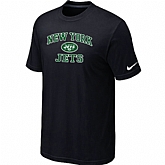New York Jets Heart & Soul Black T-Shirt,baseball caps,new era cap wholesale,wholesale hats