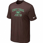 New York Jets Heart & Soul Brown T-Shirt,baseball caps,new era cap wholesale,wholesale hats