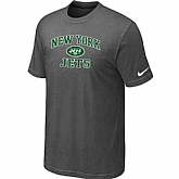 New York Jets Heart & Soul Dark grey T-Shirt,baseball caps,new era cap wholesale,wholesale hats