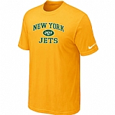New York Jets Heart & Soul Yellow T-Shirt,baseball caps,new era cap wholesale,wholesale hats