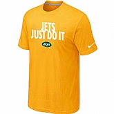 New York Jets Just Do ItYellow T-Shirt,baseball caps,new era cap wholesale,wholesale hats
