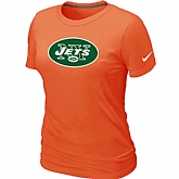 New York Jets Orange Women's Logo T-Shirt,baseball caps,new era cap wholesale,wholesale hats