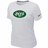 New York Jets White Women's Logo T-Shirt,baseball caps,new era cap wholesale,wholesale hats