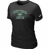 New York Jets Women's Heart & Soul Black T-Shirt,baseball caps,new era cap wholesale,wholesale hats
