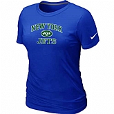 New York Jets Women's Heart & Soul Blue T-Shirt,baseball caps,new era cap wholesale,wholesale hats