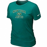 New York Jets Women's Heart & Soul L.Green T-Shirt,baseball caps,new era cap wholesale,wholesale hats