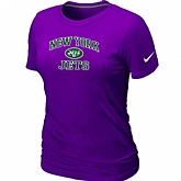 New York Jets Women's Heart & Soul Purple T-Shirt,baseball caps,new era cap wholesale,wholesale hats