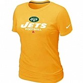 New York Jets Yellow Women's Critical Victory T-Shirt,baseball caps,new era cap wholesale,wholesale hats