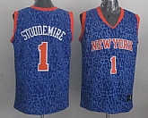 New York Knicks #1 Amare Stoudemire Blue Leopard Fashion Jerseys,baseball caps,new era cap wholesale,wholesale hats