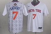 New York Knicks #7 Carmelo Anthony Revolution 30 Swingman 2014 Noche Latina White Jerseys,baseball caps,new era cap wholesale,wholesale hats