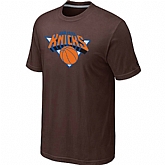 New York Knicks Big & Tall Primary Logo Brown T-Shirt,baseball caps,new era cap wholesale,wholesale hats
