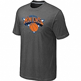 New York Knicks Big & Tall Primary Logo D.Grey T-Shirt,baseball caps,new era cap wholesale,wholesale hats