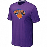 New York Knicks Big & Tall Primary Logo Purple T-Shirt,baseball caps,new era cap wholesale,wholesale hats