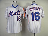 New York Mets #16 Gooden White Throwback Jerseys,baseball caps,new era cap wholesale,wholesale hats