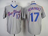 New York Mets #17 Hernandez Gray Throwback Jerseys,baseball caps,new era cap wholesale,wholesale hats