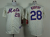 New York Mets #28 Murphy Cream With Blue Pinstripe Jerseys,baseball caps,new era cap wholesale,wholesale hats