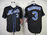 New York Mets #3 Granderson Black Jerseys,baseball caps,new era cap wholesale,wholesale hats