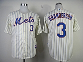 New York Mets #3 Granderson Cream With Blue Pinstripe Jerseys,baseball caps,new era cap wholesale,wholesale hats