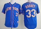 New York Mets #33 Matt Harvey 1987 Blue Jerseys,baseball caps,new era cap wholesale,wholesale hats
