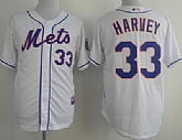 New York Mets #33 Matt Harvey White Jerseys,baseball caps,new era cap wholesale,wholesale hats