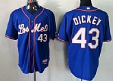 New York Mets #43 R.A. Dickey 2013 Spanish Blue Jerseys,baseball caps,new era cap wholesale,wholesale hats