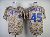 New York Mets #45 Authentic 2014 Zack Wheeler Alternate Camo Jerseys,baseball caps,new era cap wholesale,wholesale hats