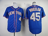New York Mets #45 Zack Wheeler 1987 Blue Jerseys,baseball caps,new era cap wholesale,wholesale hats
